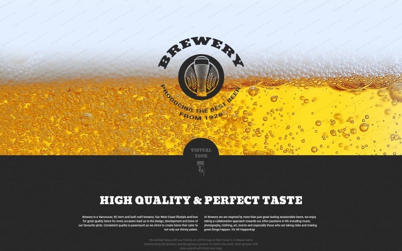 Brewery Responsive Landing Page Template