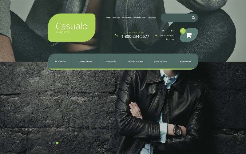 Casualo OpenCart-sjabloon