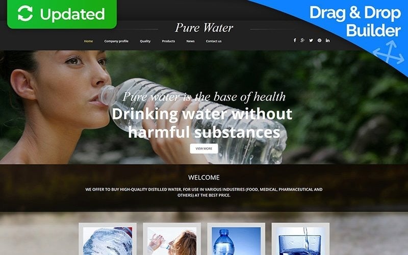 Drinking Water MotoCMS Website Template
