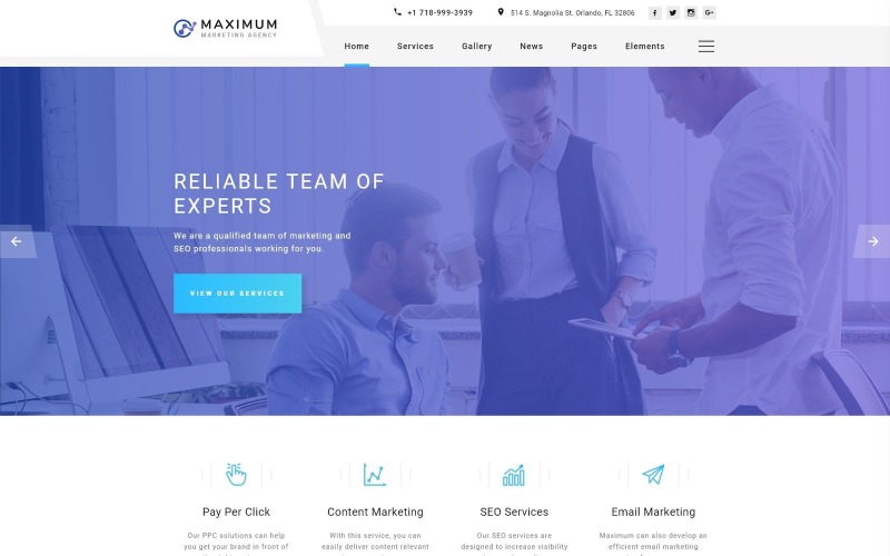 Maximum - Modèle de site Web HTML multipage d'agence numérique efficace