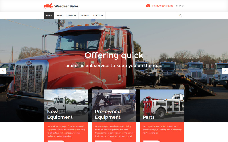Modello di sito Web reattivo per auto