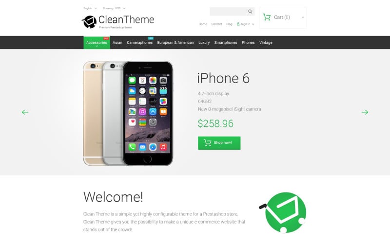 Thema bereinigen PrestaShop Theme