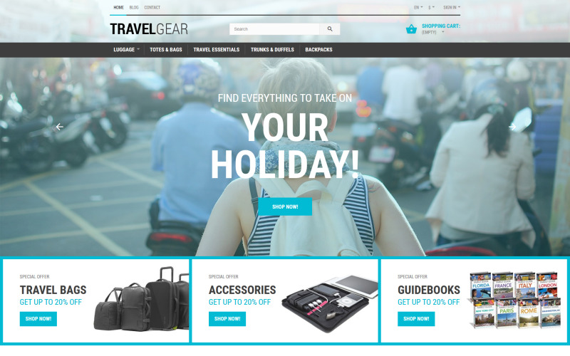 Travel Gear PrestaShop Teması