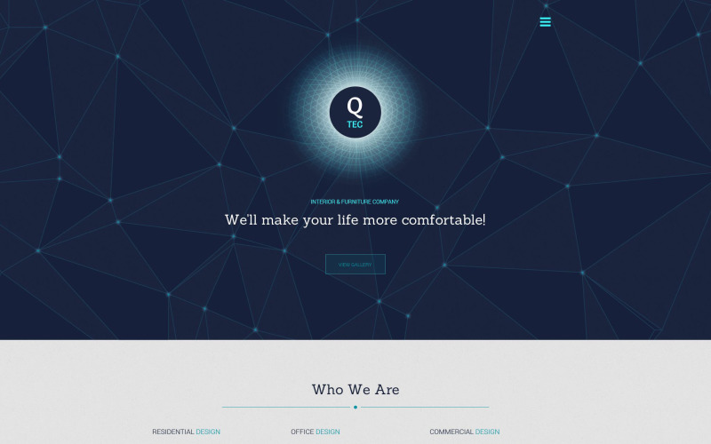 Website sjabloon voor interieurmeubilair