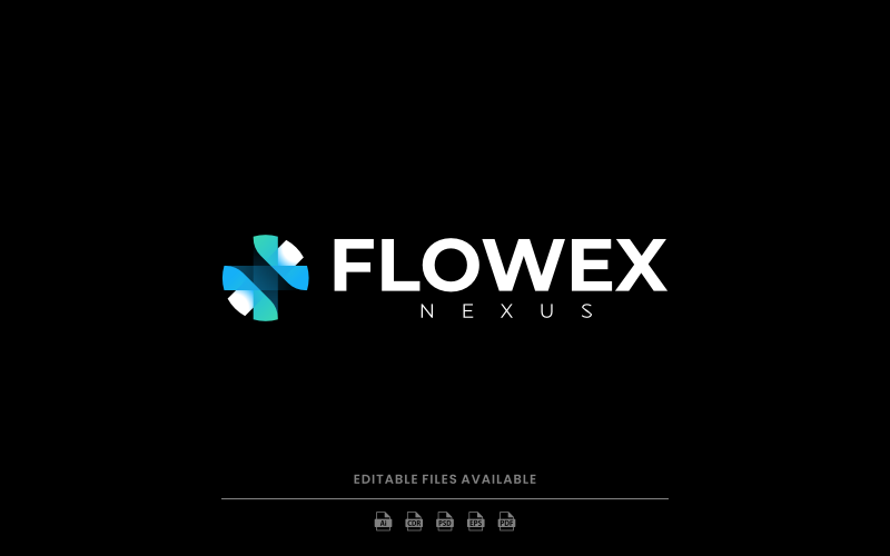 Logo floral abstrait moderne dégradé