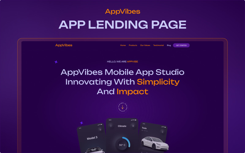 Appvibes – 移动应用 Elementor 模板