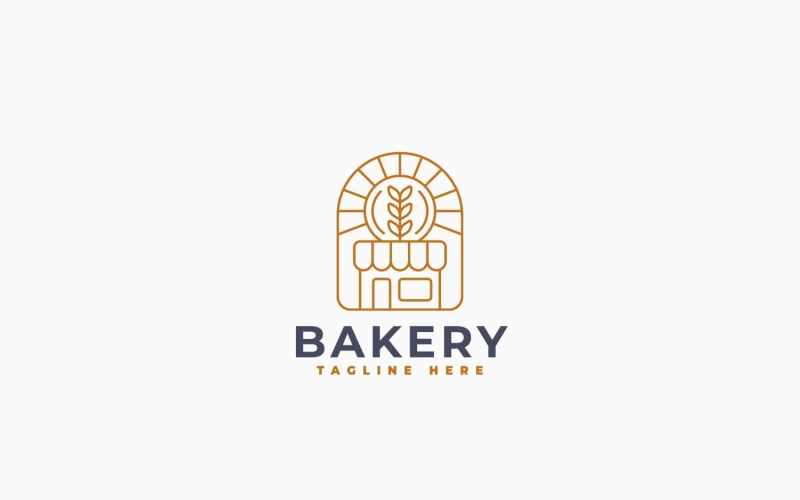 Modèle de logo élégant pour une boulangerie