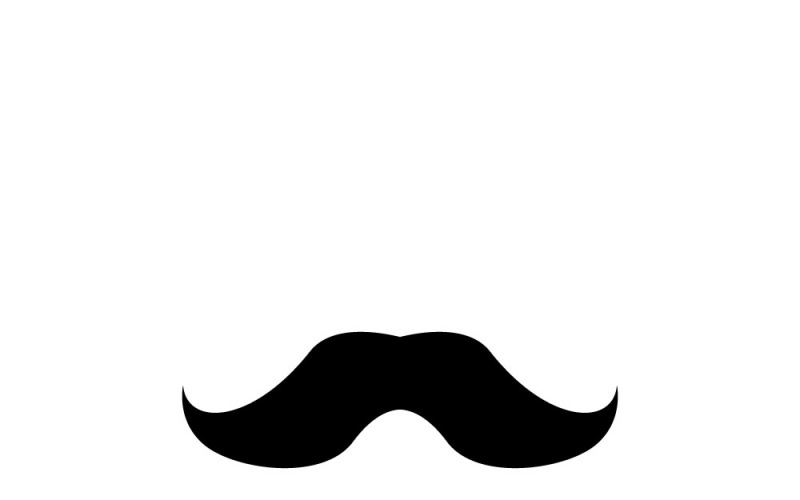 Modèle d'icône de moustache patriotique italienne pour le branding
