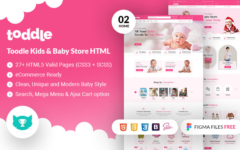 Toddle - HTML-шаблон дитячої електронної комерції