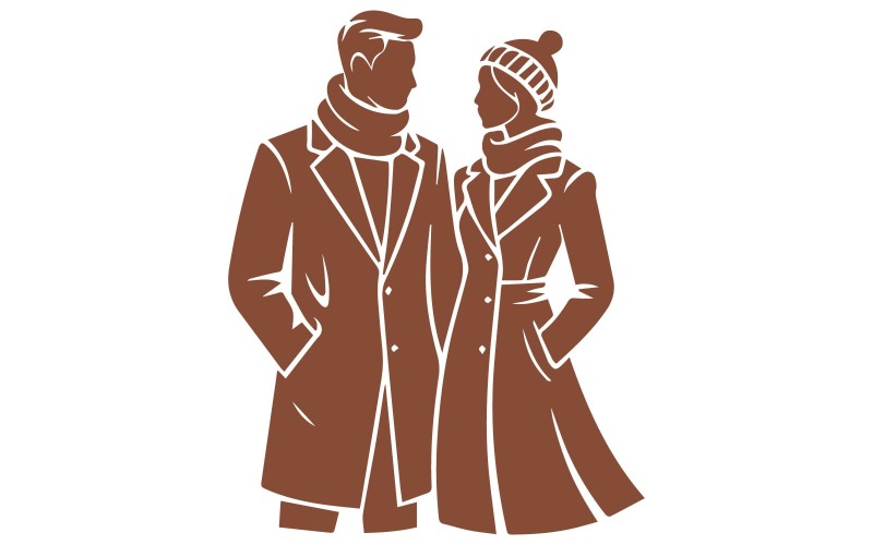 现代冬季服装店标志标识