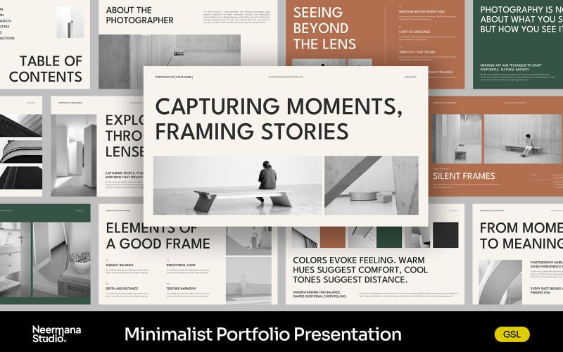 Minimales Portfolio (Google Slides)