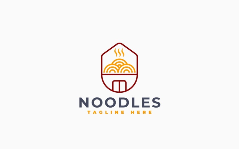 Modèle de logo pour restaurant de nouilles