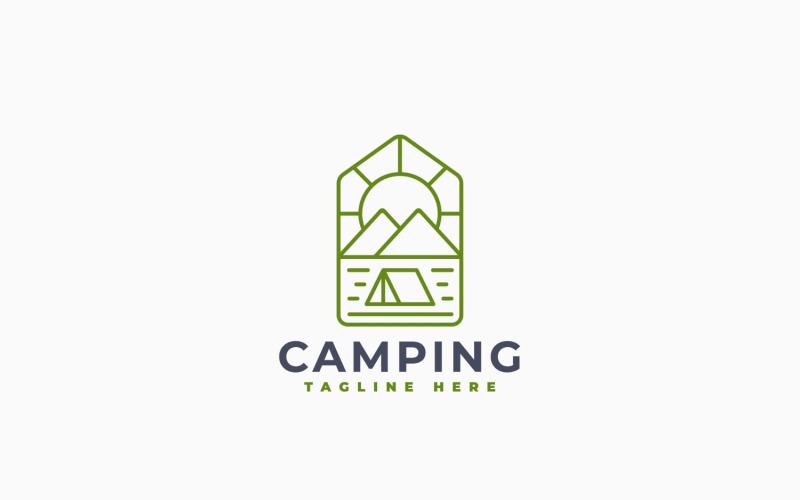 Modello di progettazione del logo Wild Camp