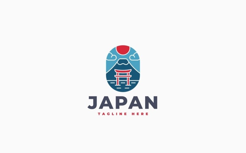 Návrh šablony loga japonské země