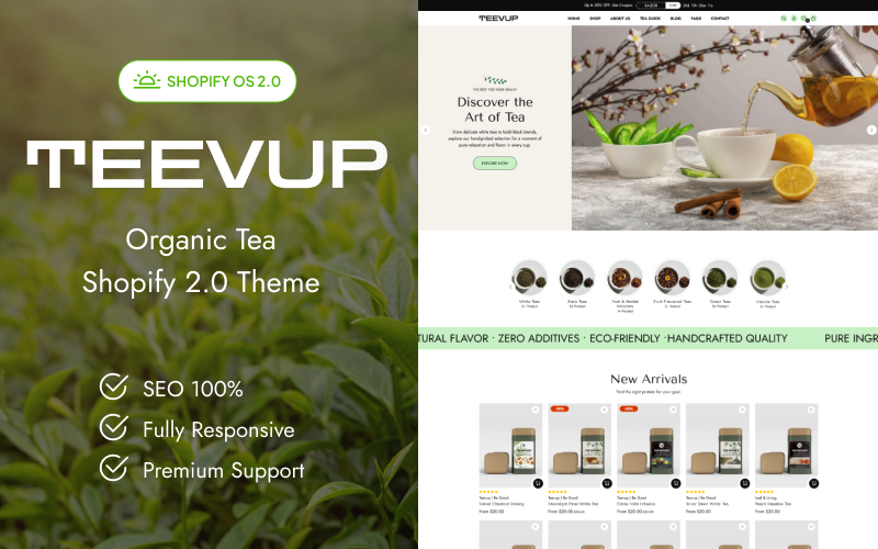 Teevup | Organik Çay Shopify Teması OS 2.0