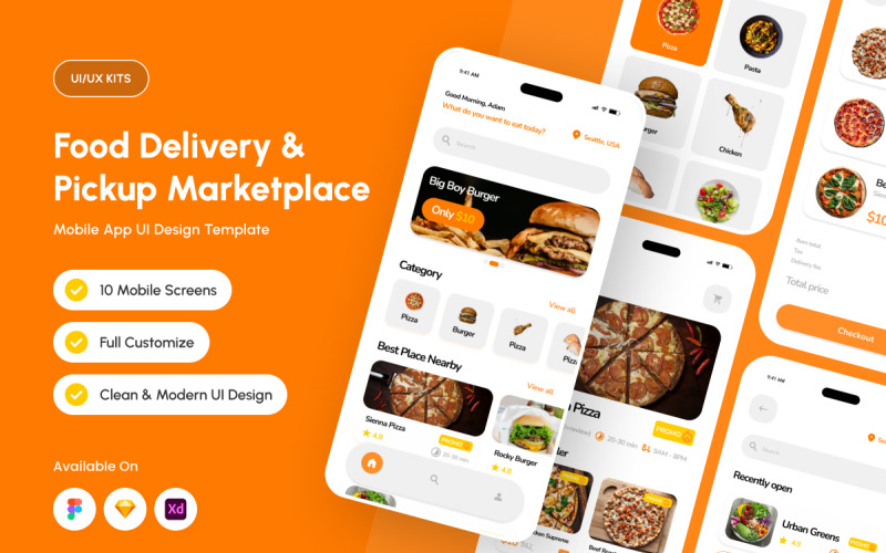 Yumgo - Mall för marknadsplatsapp för matleverans och upphämtning