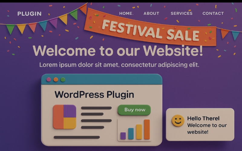 Changeur d'interface utilisateur automatique pour les festivals – Sélecteur de thèmes saisonniers intelligent avec panneau d'administration