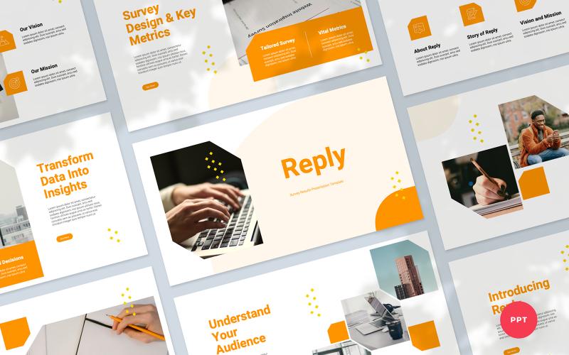 Modello di presentazione PowerPoint dei risultati del sondaggio