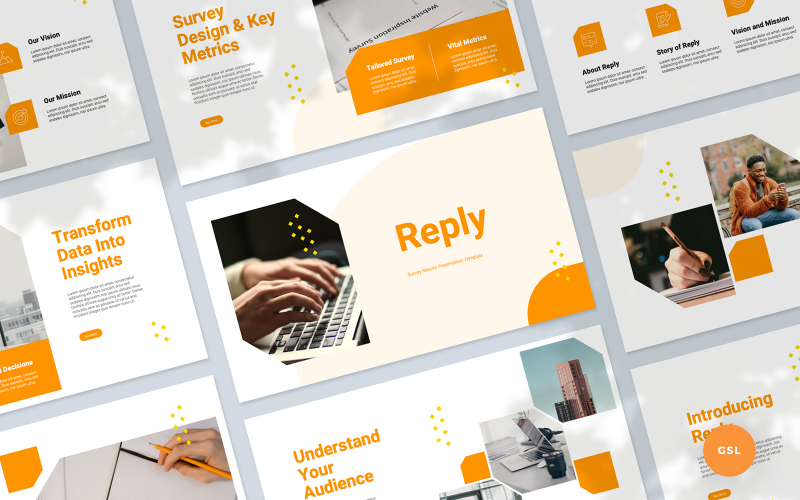 Modelo de Apresentação de Resultados de Pesquisa no Google Slides
