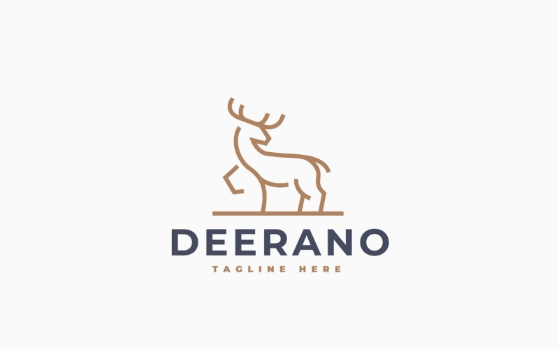 野生鹿标志模板设计