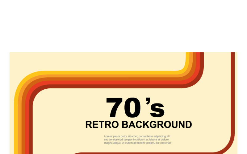 Retro-Vorlage im Stil der 70er Jahre mit abstrakten, dynamischen Linien