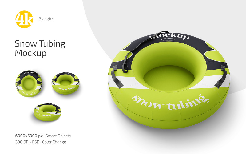 PSD-Vorlage für Snow-Tubing-Mockups