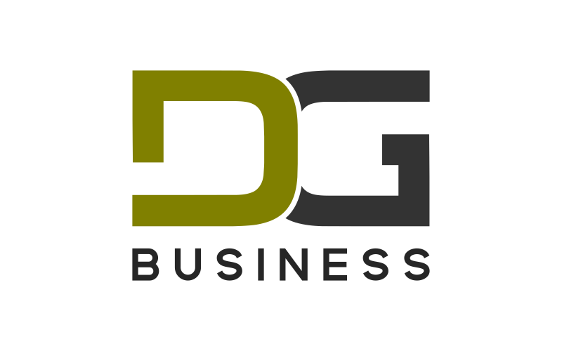 Modello di progettazione del logo con lettera unica DG