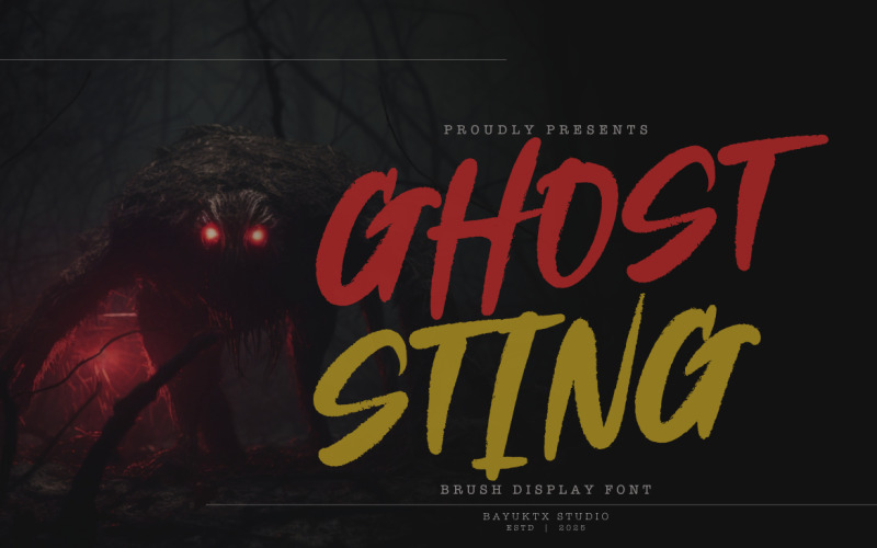 Ghost Sting – Carattere con visualizzazione a pennello