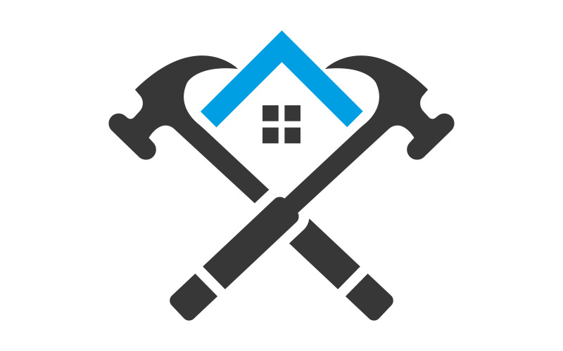 Návrh loga kladiva pro stavební a opravárenské firmy