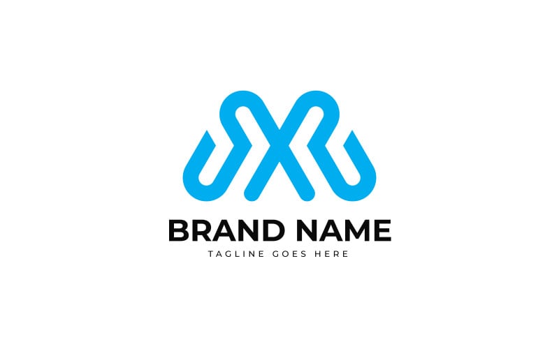 Conception de logo monogramme avec la lettre initiale M ou MX