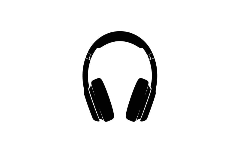 Auriculares inalámbricos minimalistas negros con un elegante diseño supraaural, aislados sobre fondo blanco.