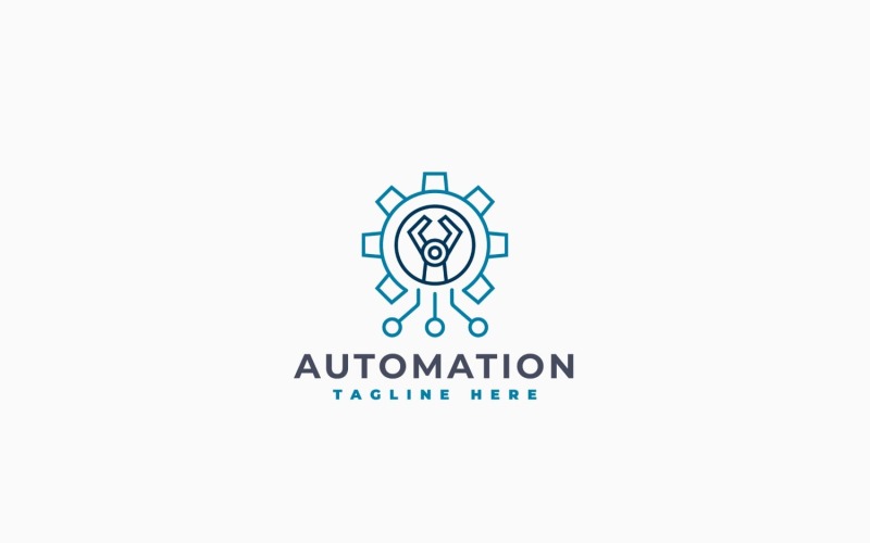 Automation Machine Logotypmalldesign