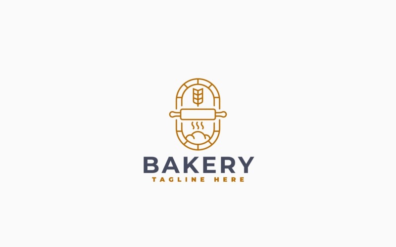 Bageributikens logotypmalldesign