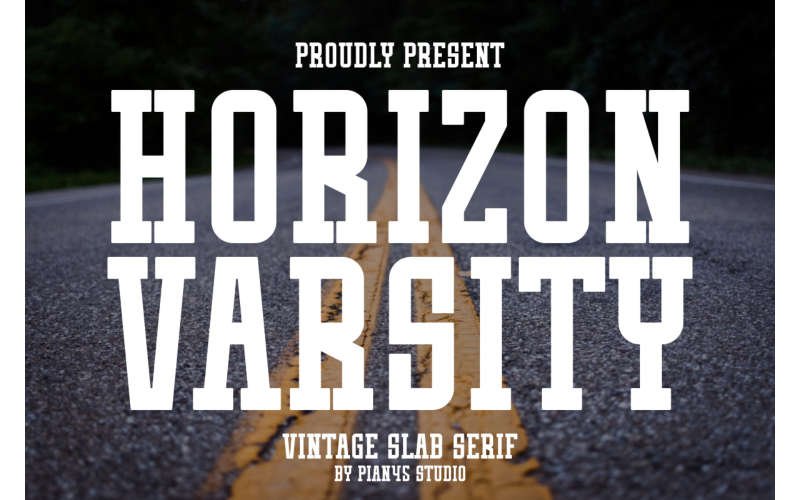 Horizon Varsity - Vintage Slab Serif