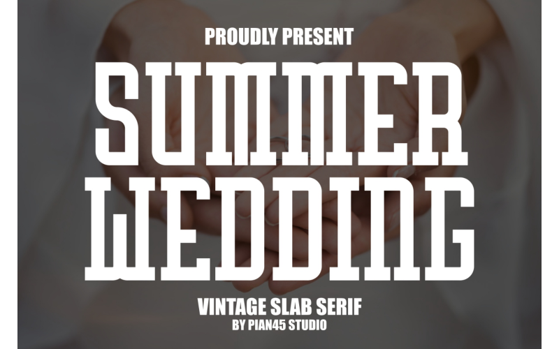 Nyári esküvő - Vintage Slab Serif
