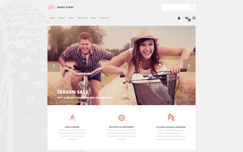 тема магазина велосипедов woocommerce