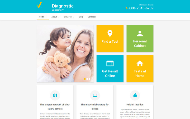 диагностическая лаборатория wordpress тема