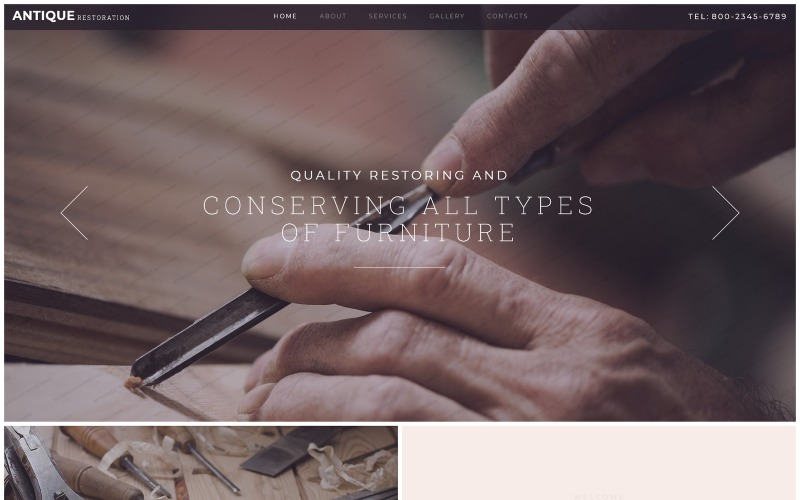 古董修复网站模板