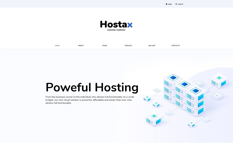 Hostax - Хостинг чистого шаблона Joomla