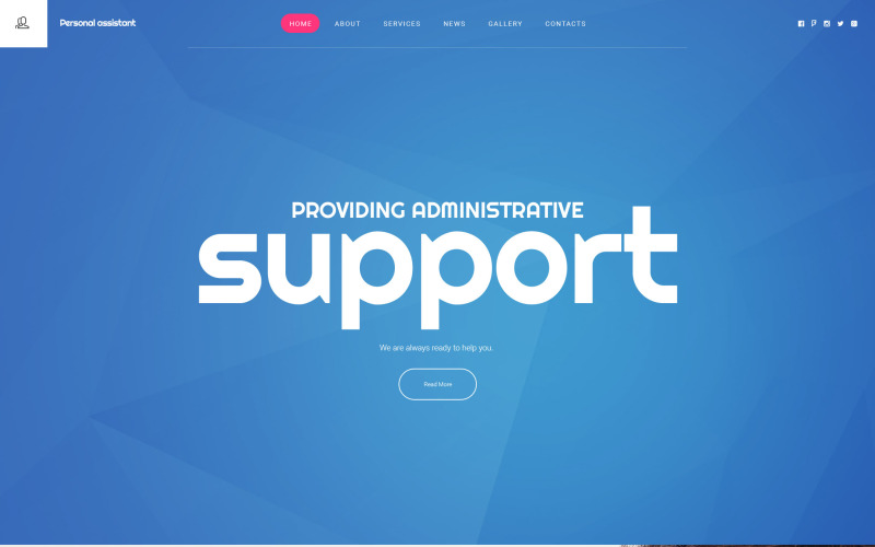 Kişisel Asistan Web Sitesi Şablonu