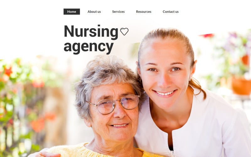 Modelo de site de agência de enfermagem