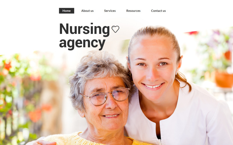 Plantilla para sitio web de agencia de enfermería