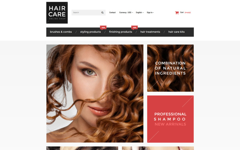 Tema de PrestaShop Brillo para el cabello
