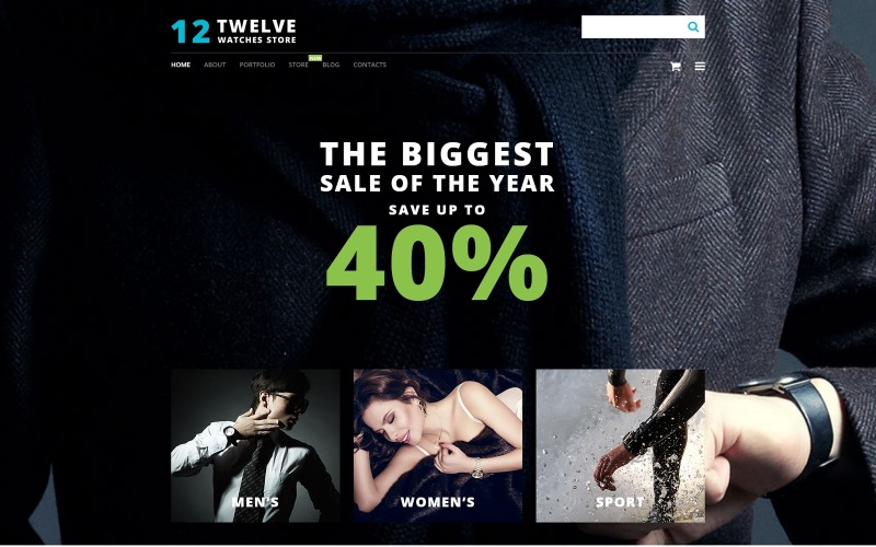 часы отзывчивая тема woocommerce