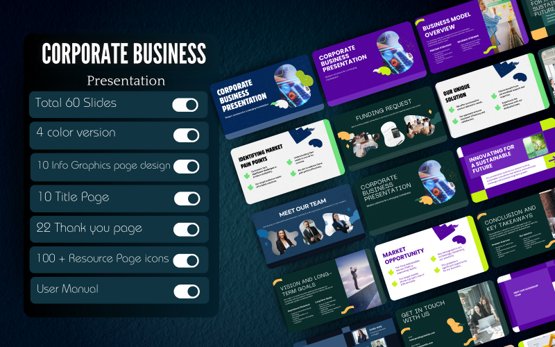 Solutions modernes pour un marché en mutation – Modèle PowerPoint d'entreprise