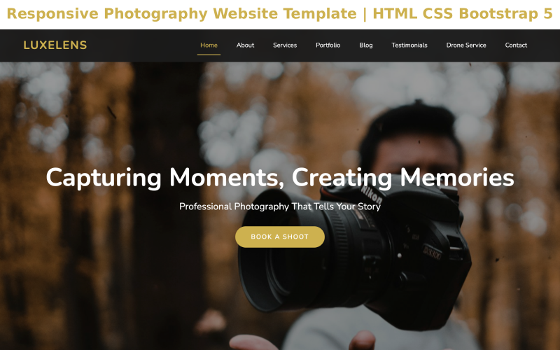Современный HTML-шаблон для фотостудии