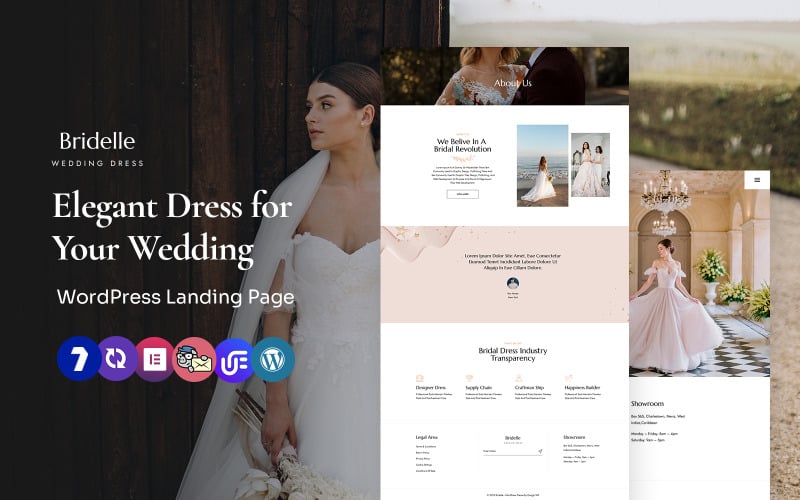 Bridelle - багатоцільова тема WordPress Elementor для весільних суконь та подій