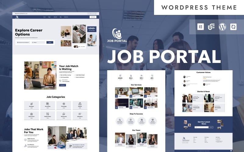 Jobportal – WordPress-Elementor-Theme für Jobportale und Einstellungsplattformen