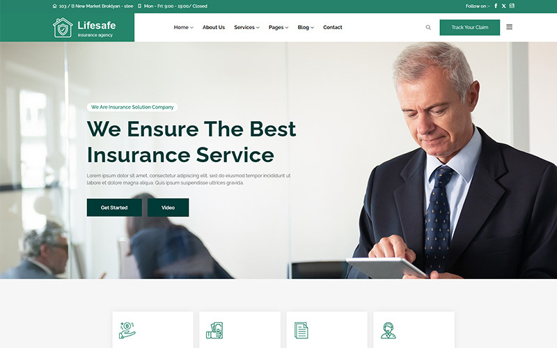 Lifesafe-Biztosító Társaság WordPress Téma