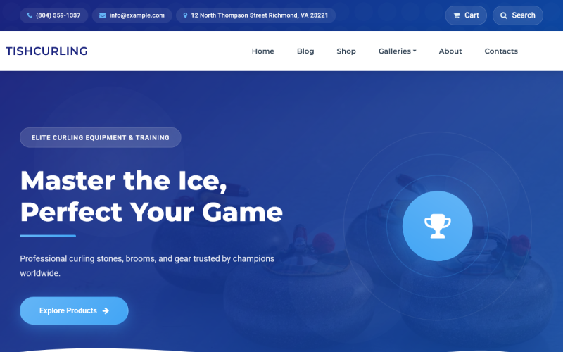 TishCurling - WordPress-thema voor curling